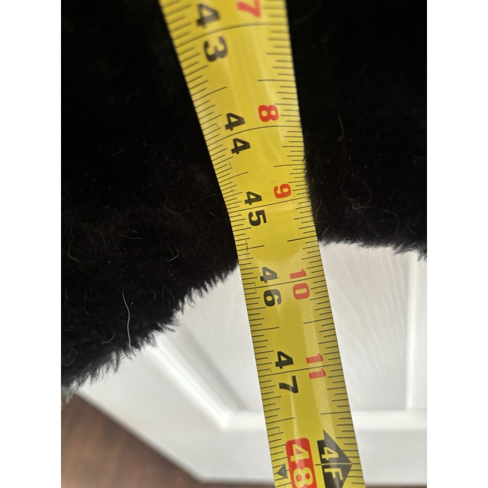 Vintage 1960s Red Princess Coat Wool Black Faux Fur Trim Hoood Long Sz S A-Line - Picture 13 of 16